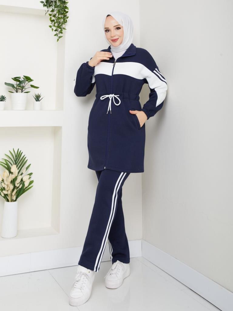 New Seasonal Women's 3-Piece Pajama Set, Model G3835 - Navy Blue New Seasonal Women's 3-Piece Pajama Set, Model G3835 - Navy Blue