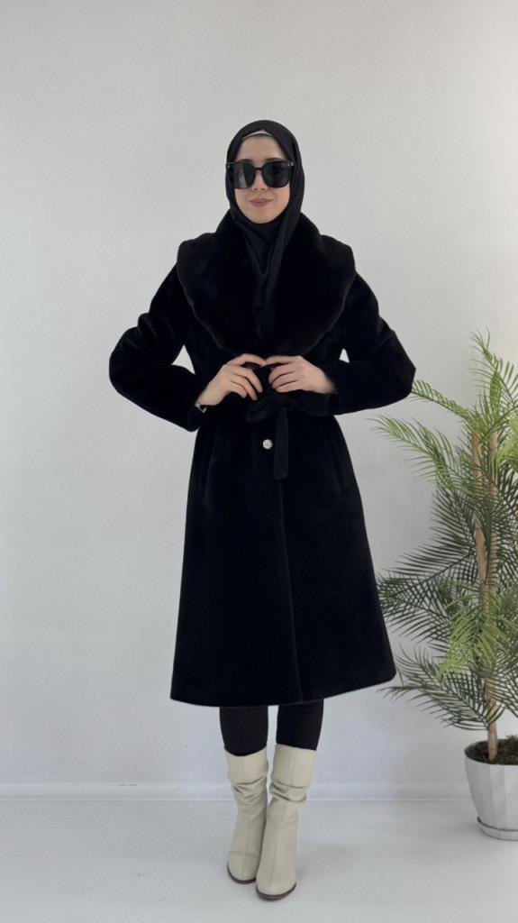 جاكيت شتوي أنيق نسائي، موديل G3862 - اسود