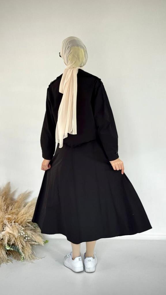 kadın tesettürlü alt üst takım model G3886 - SİYAH