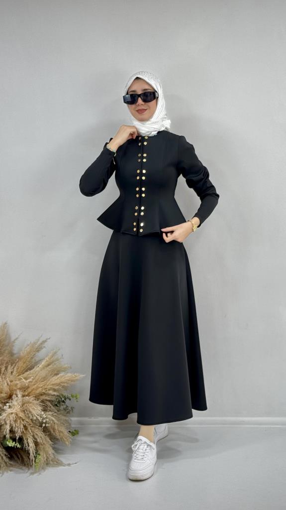 Women's hijab suit, model G3927 - Black