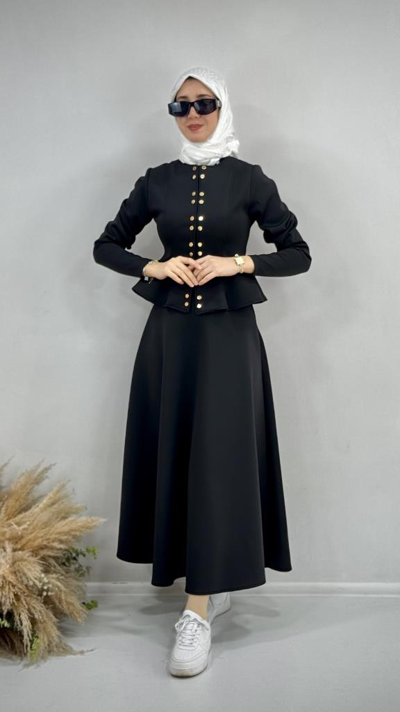 Women's hijab suit, model G3927 - Black