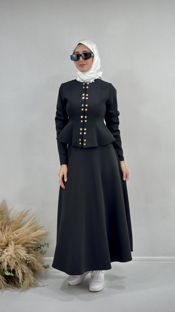 Women's hijab suit, model G3927 - Black