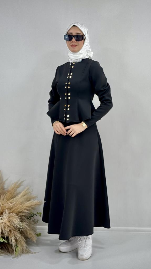 Women's hijab suit, model G3927 - Black