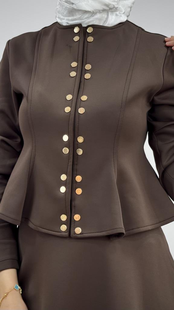Women's hijab suit, model G3927 - Brown