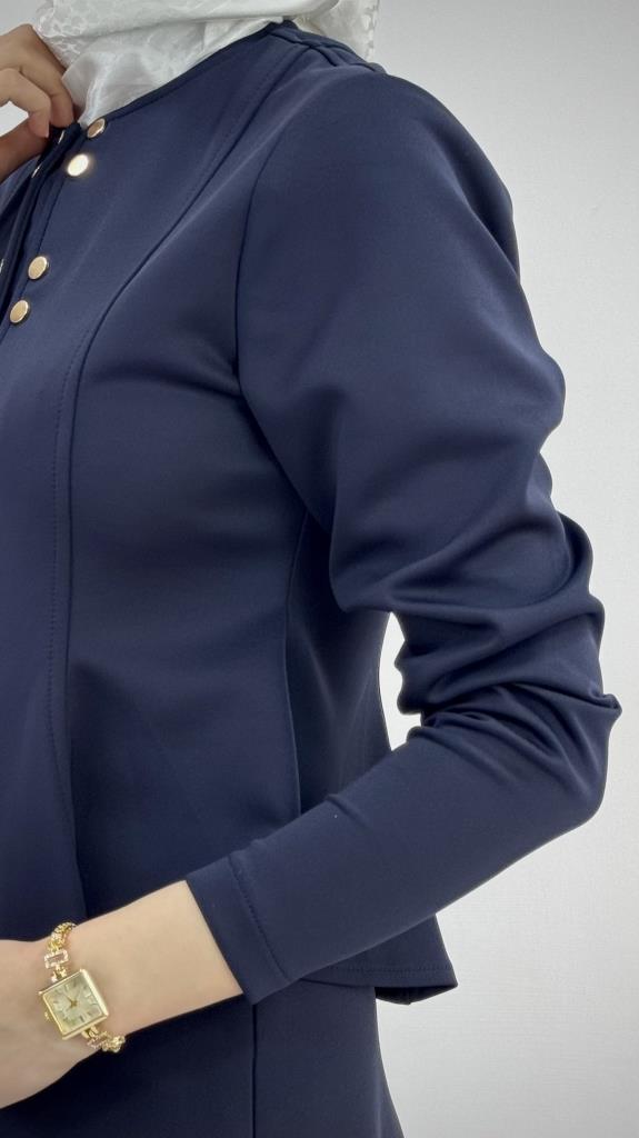 Women's hijab suit, model G3927 - Navy Blue