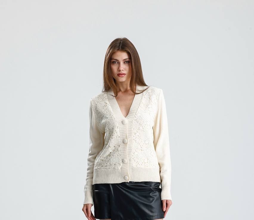 جاكيت نسائي شتوي صوف، موديل G3973 - سكري