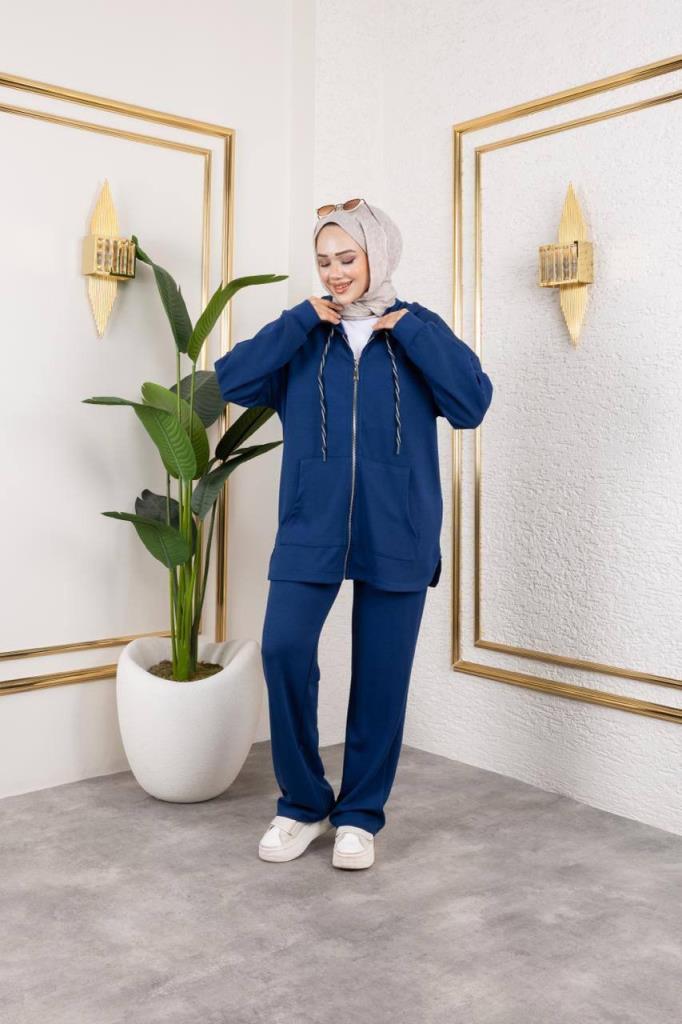 Women's hijab suit, model G3995 - Blue