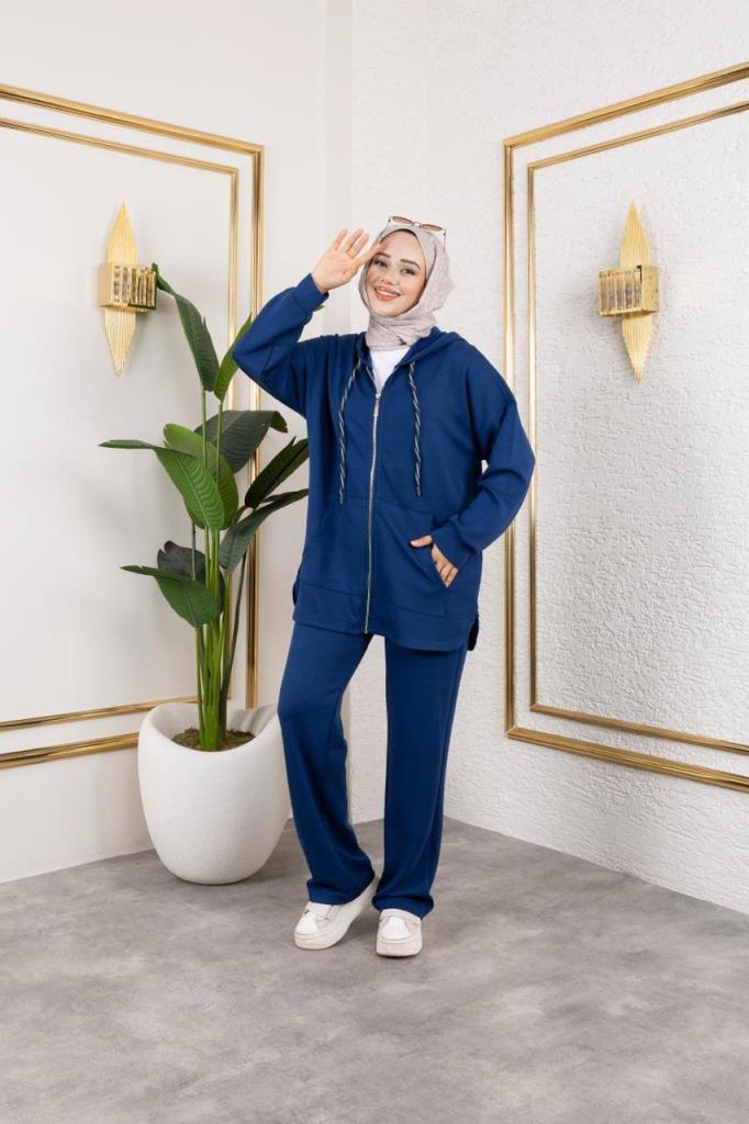 Women's hijab suit, model G3995 - Blue