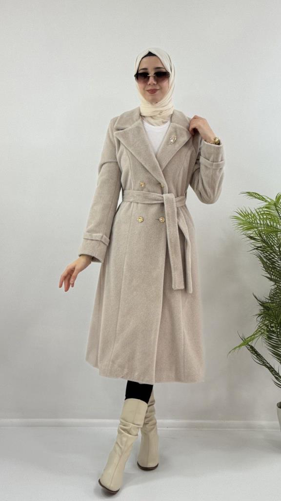 Women's stylish and comfortable winter coat, model G4074 - Beige