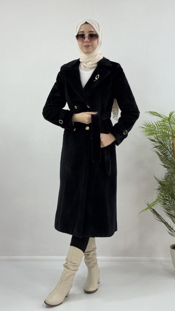Women's stylish and comfortable winter coat, model G4074 - Black