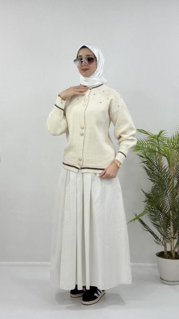 جاكيت شتوي نسائي، موديل G4119 - سكري