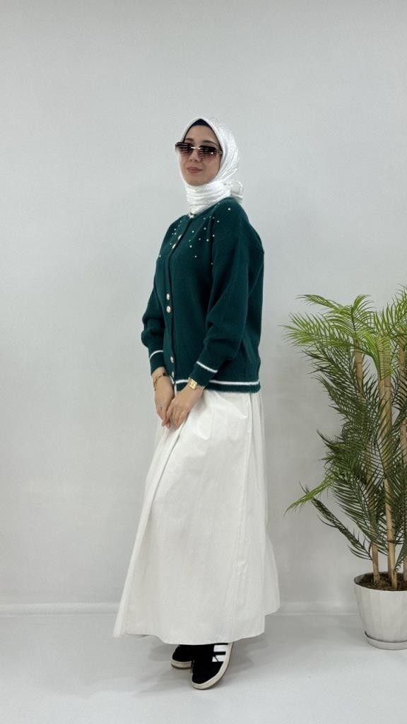 جاكيت شتوي نسائي، موديل G4119 - زيتي