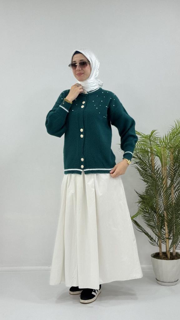 جاكيت شتوي نسائي، موديل G4119 - زيتي