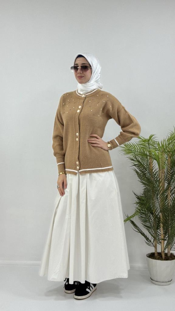 جاكيت شتوي نسائي، موديل G4119 - بيج