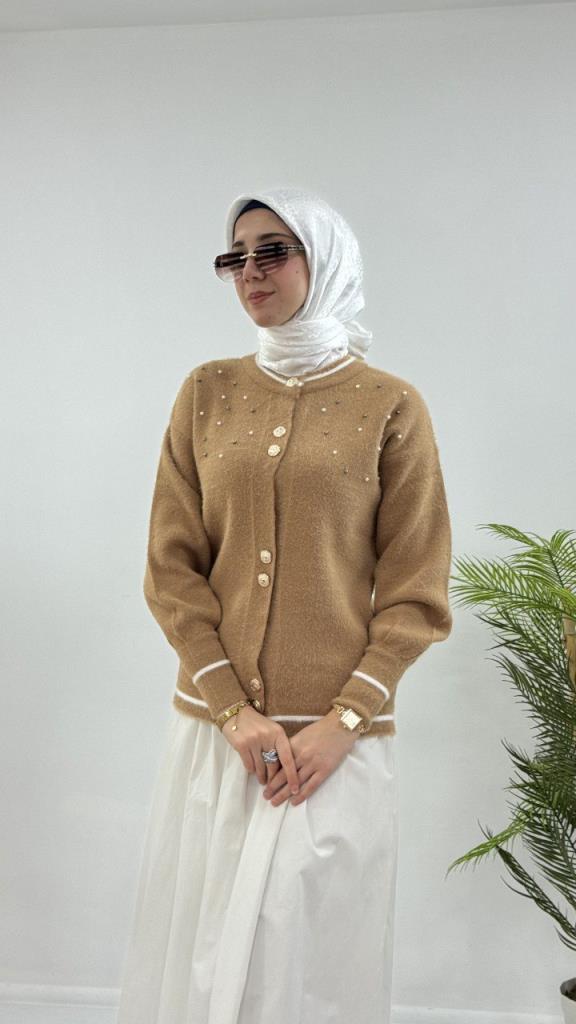 جاكيت شتوي نسائي، موديل G4119 - بيج