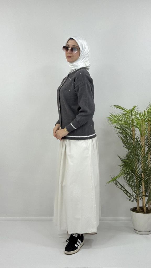 جاكيت شتوي نسائي، موديل G4119 - رمادي