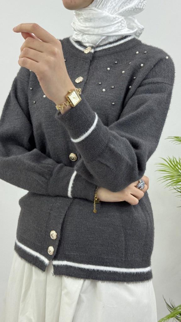 جاكيت شتوي نسائي، موديل G4119 - رمادي