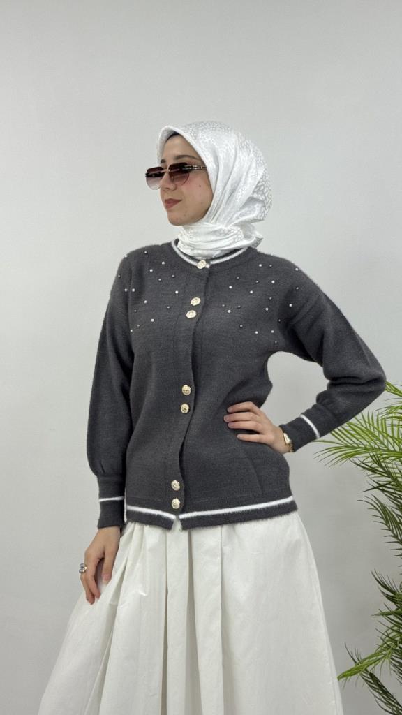 جاكيت شتوي نسائي، موديل G4119 - رمادي