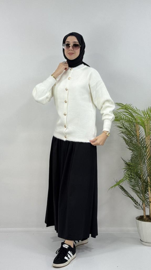 جاكيت شتوي نسائي، موديل G4120 - ابيض