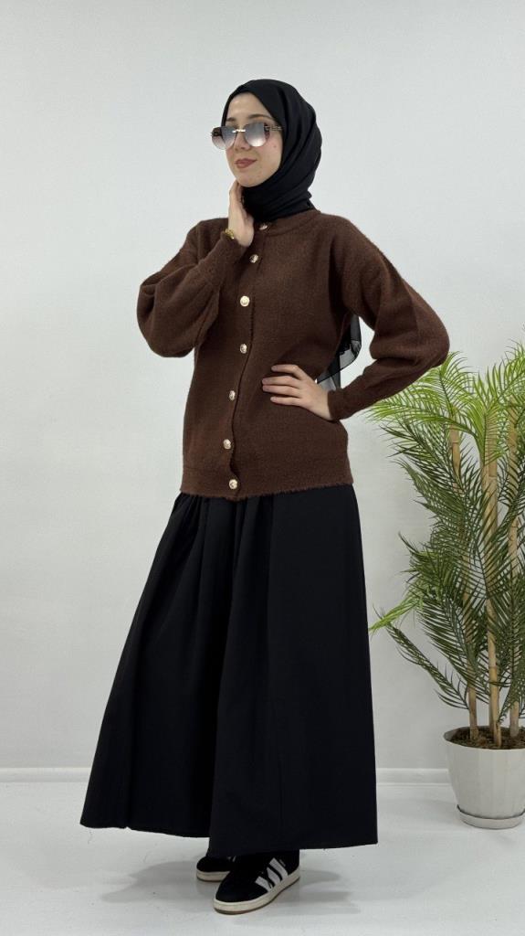 جاكيت شتوي نسائي، موديل G4120 - بني