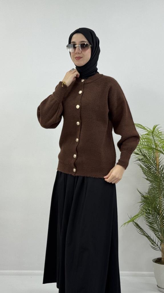 جاكيت شتوي نسائي، موديل G4120 - بني