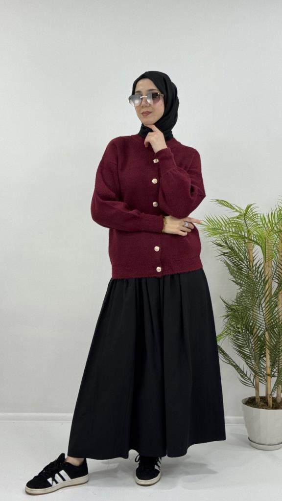 جاكيت شتوي نسائي، موديل G4120 - خمري