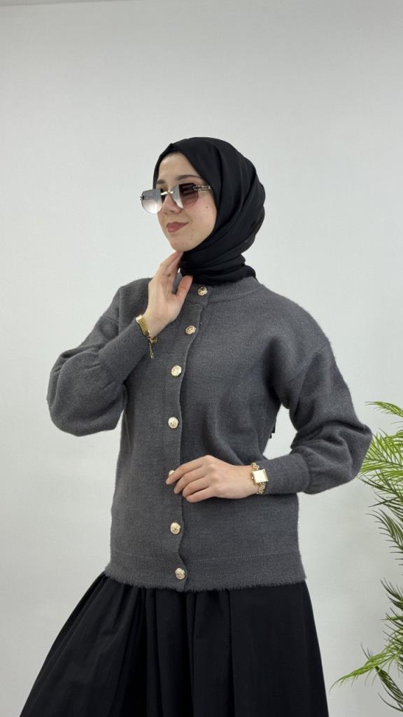 جاكيت شتوي نسائي، موديل G4120 - رمادي