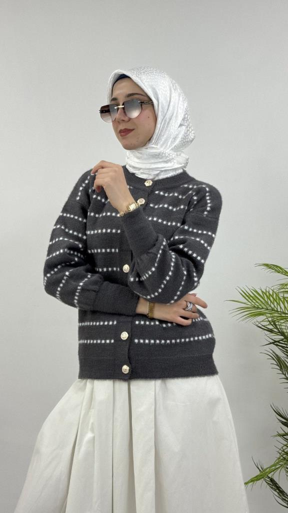 جاكيت شتوي نسائي، أنيق ومريح، موديل G4121 - رمادي