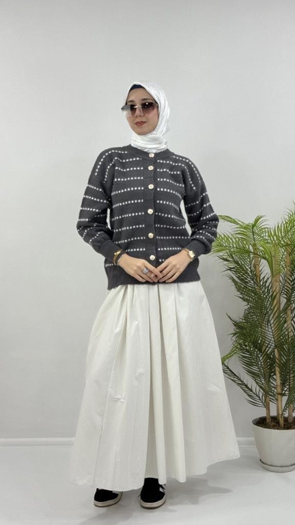 جاكيت شتوي نسائي، أنيق ومريح، موديل G4121 - رمادي