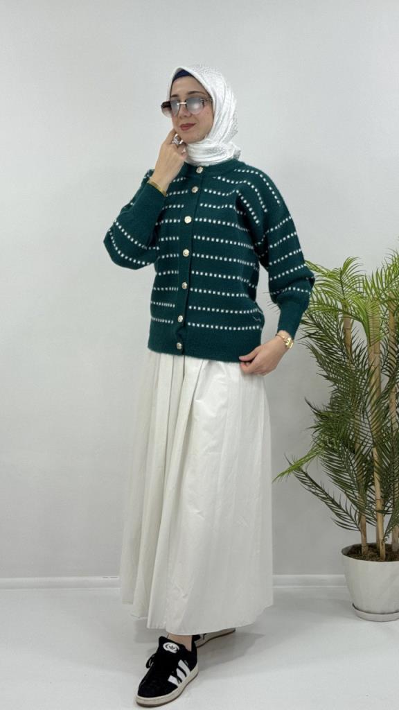 جاكيت شتوي نسائي، أنيق ومريح، موديل G4121 - زيتي