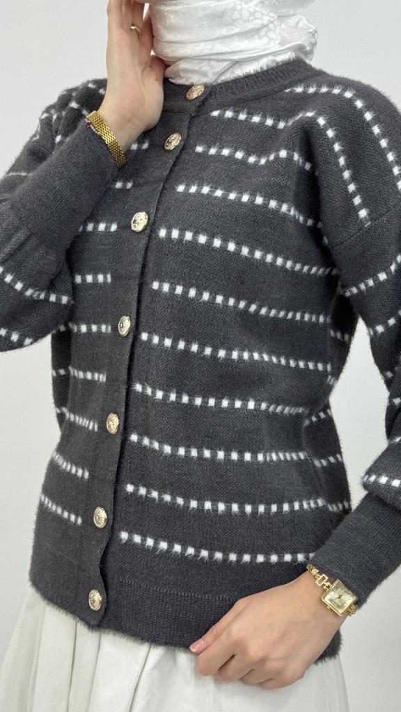 جاكيت شتوي نسائي، أنيق ومريح، موديل G4121 - رمادي