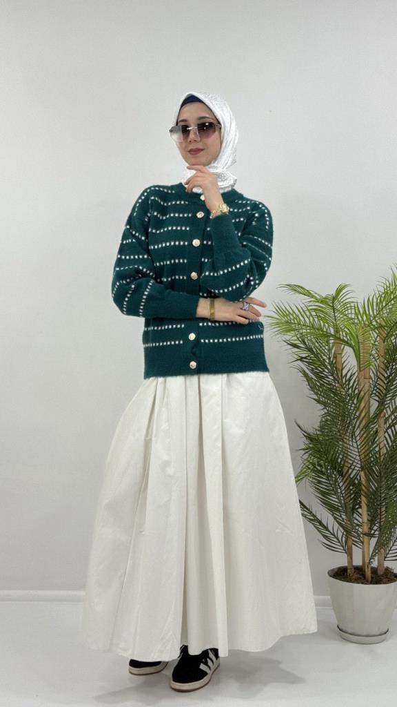 جاكيت شتوي نسائي، أنيق ومريح، موديل G4121 - زيتي