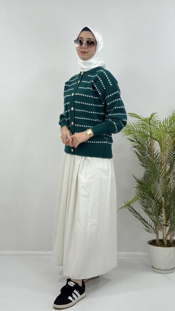 جاكيت شتوي نسائي، أنيق ومريح، موديل G4121 - زيتي