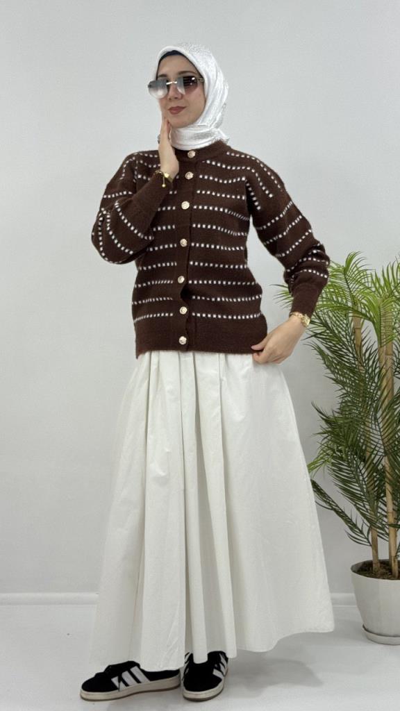 جاكيت شتوي نسائي، أنيق ومريح، موديل G4121 - بني