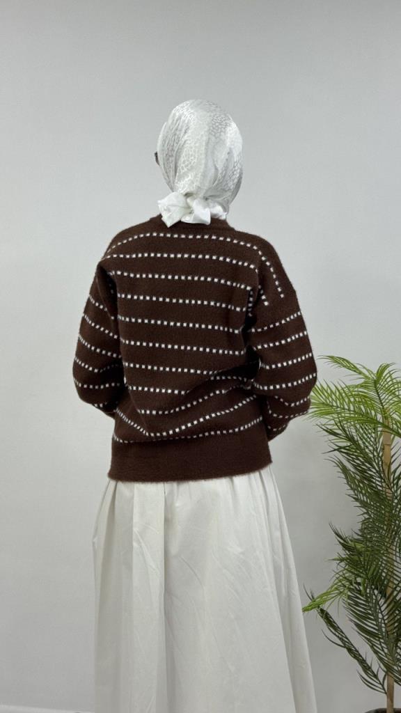 جاكيت شتوي نسائي، أنيق ومريح، موديل G4121 - بني