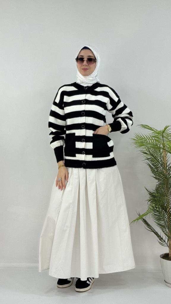 جاكيت شتوي نسائي، موديل G4122 - اسود