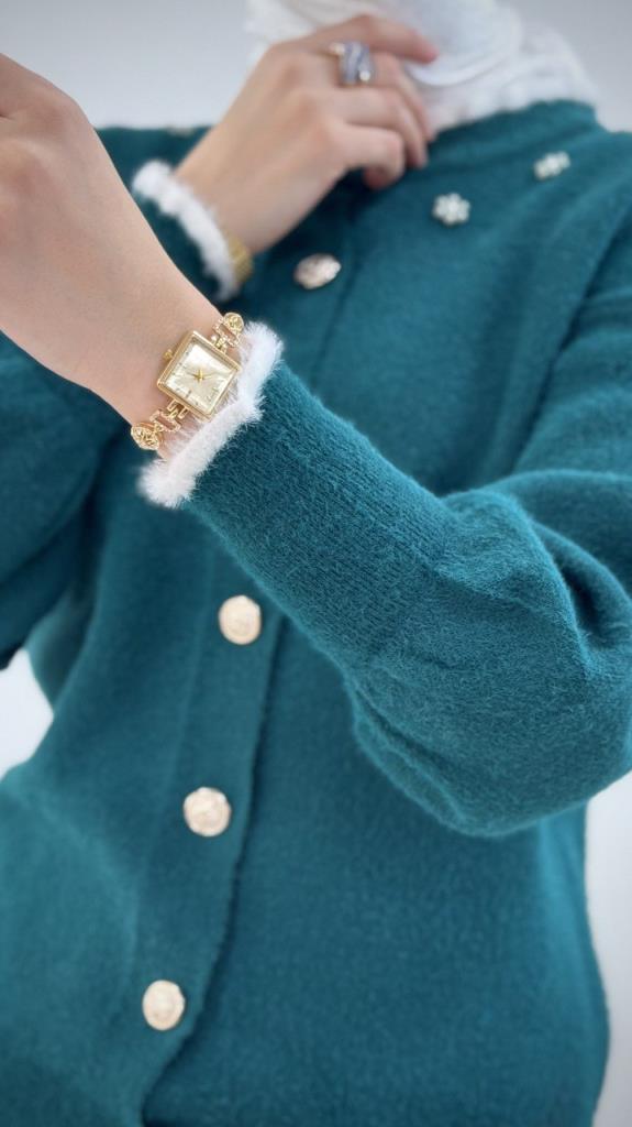 جاكيت شتوي نسائي أنيق ومريح، موديل G4123 - زيتي