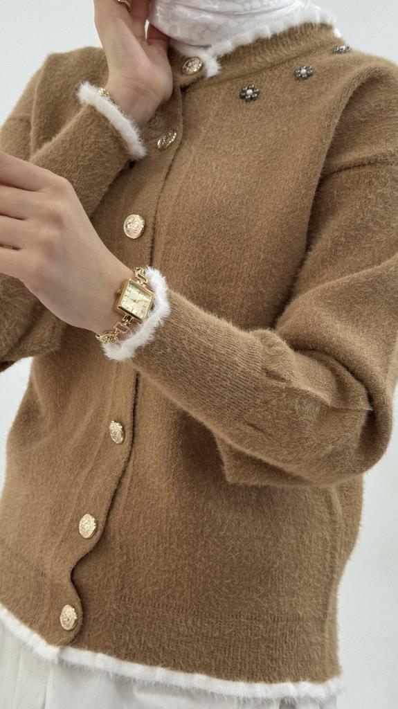 جاكيت شتوي نسائي أنيق ومريح، موديل G4123 - بيج