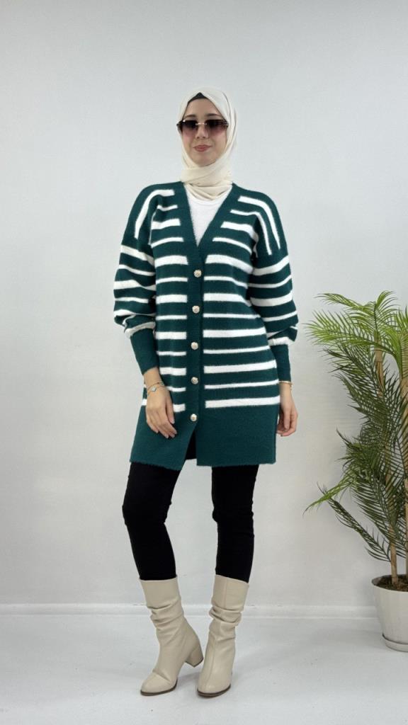 Women's Soft Winter Cardigan, Model G4124 - Khaki