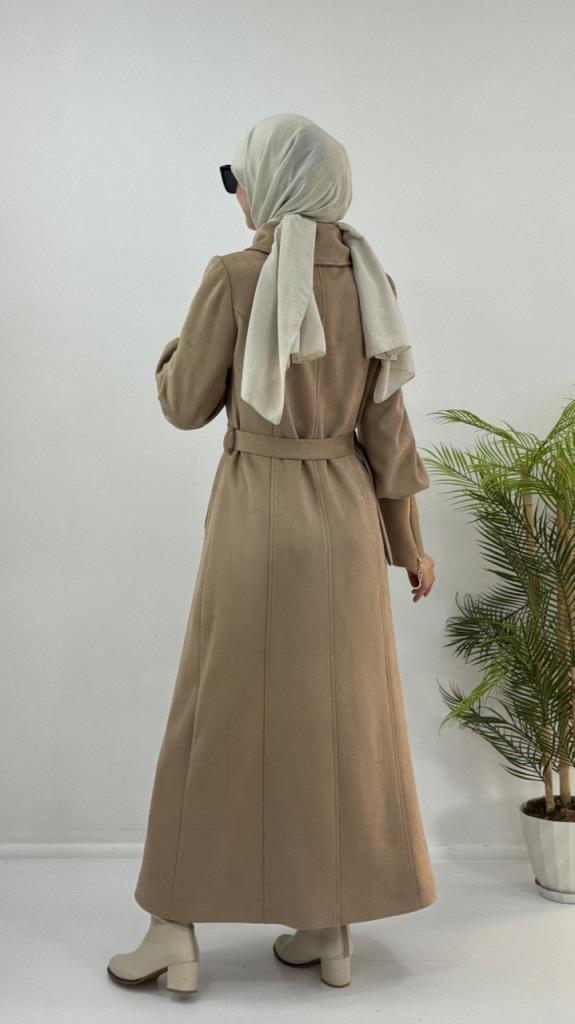 Women's long coat, new seasonal model G4147 - Beige