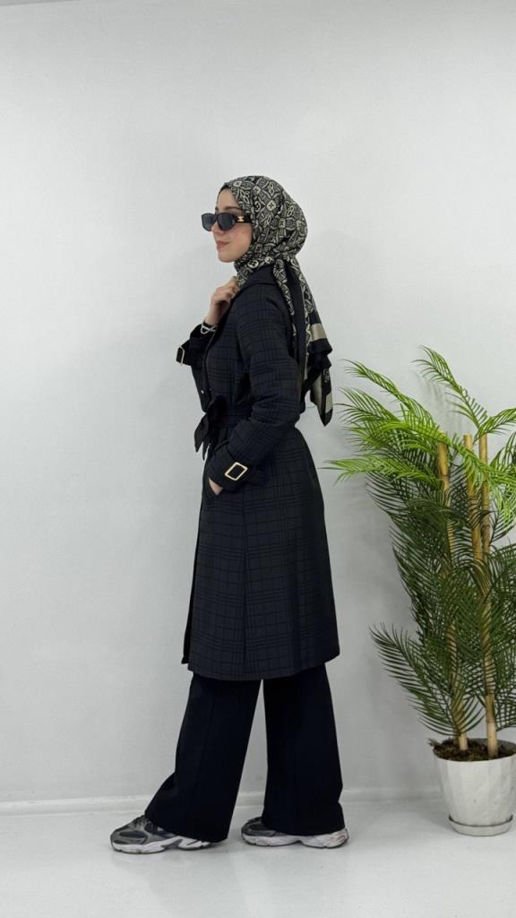 Women's midi winter coat model G4478 - Black