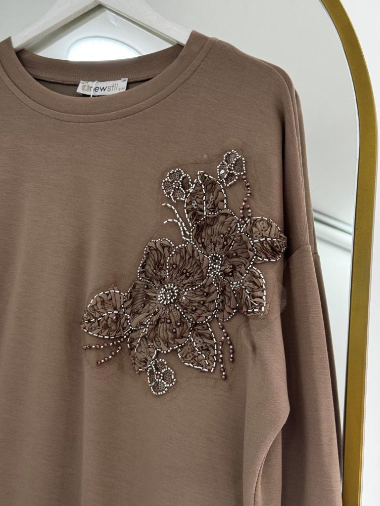 Women's modest midi tunic G4869 - Beige