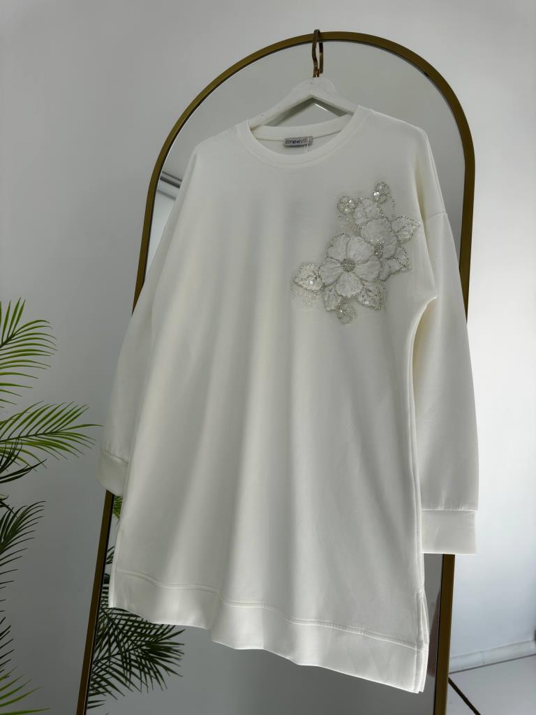 Women's modest midi tunic G4869 - White