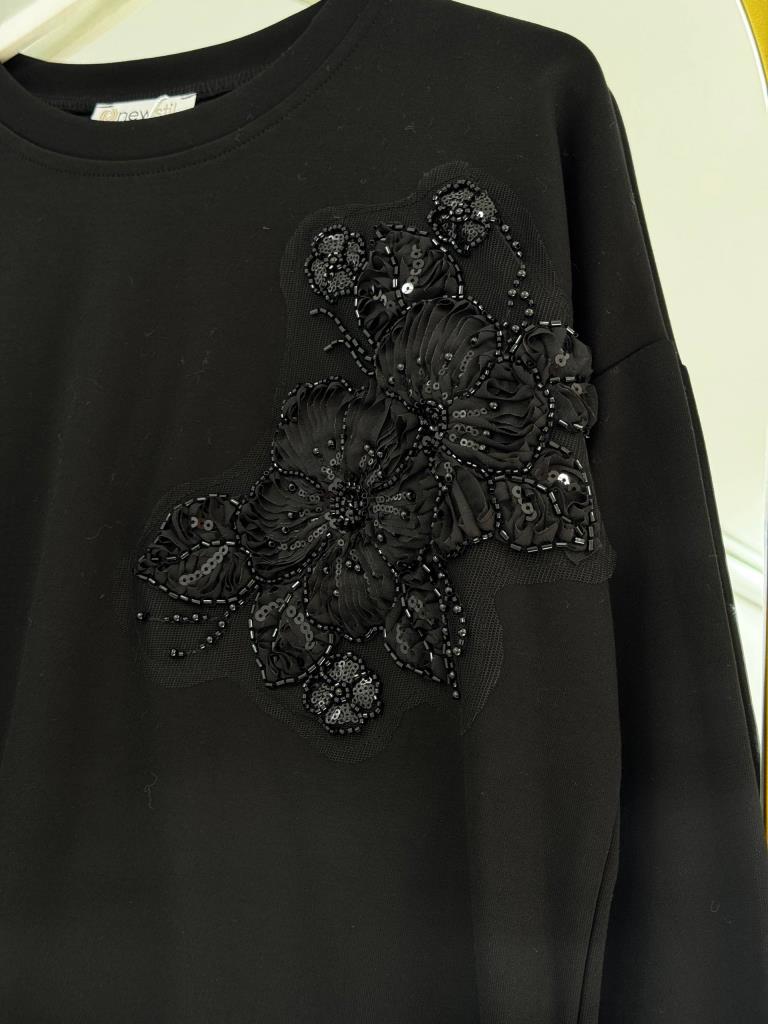 Women's modest midi tunic G4869 - Black