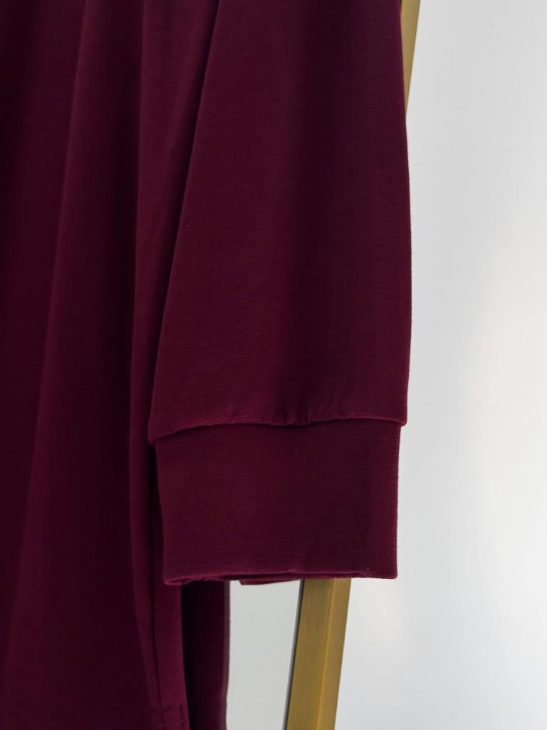 Women's modest midi tunic G4869 - Burgundy