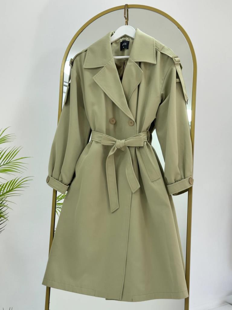 Women's new season midi trench coat G4879 - Green
