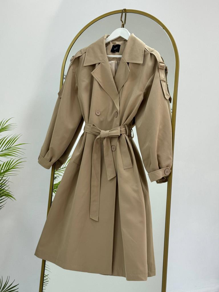 Women's new season midi trench coat G4879 - Brown