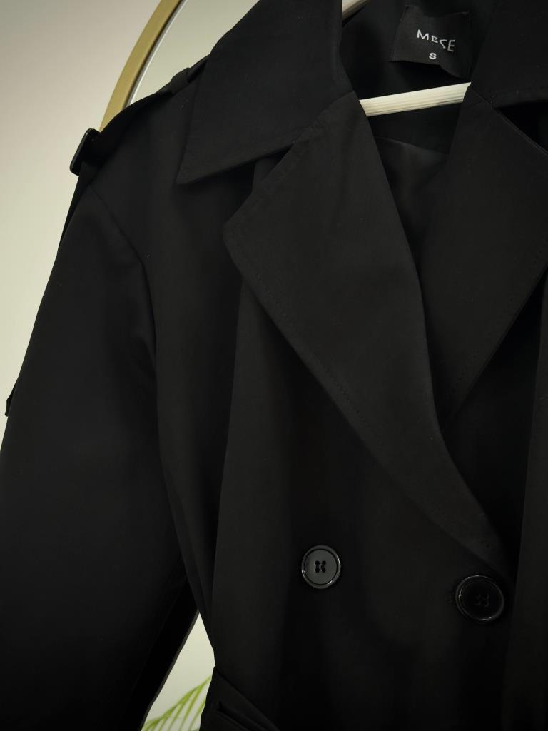 Women's new season midi trench coat G4879 - Black