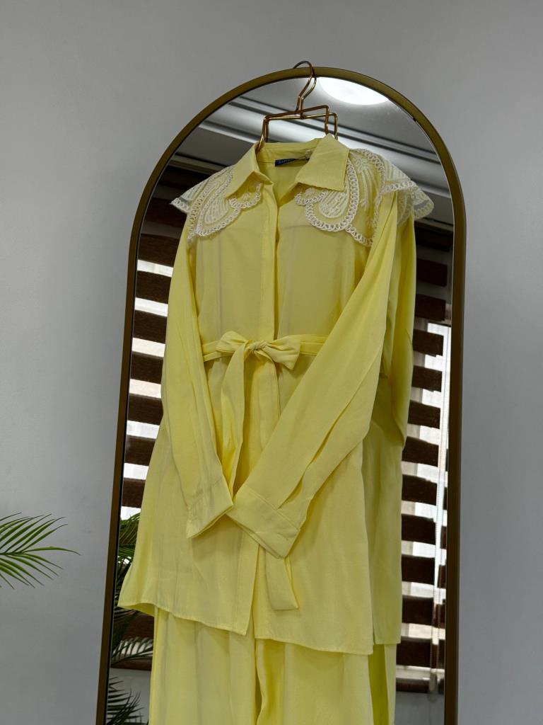 Women's new season tie-up two-piece set G5038 - Yellow