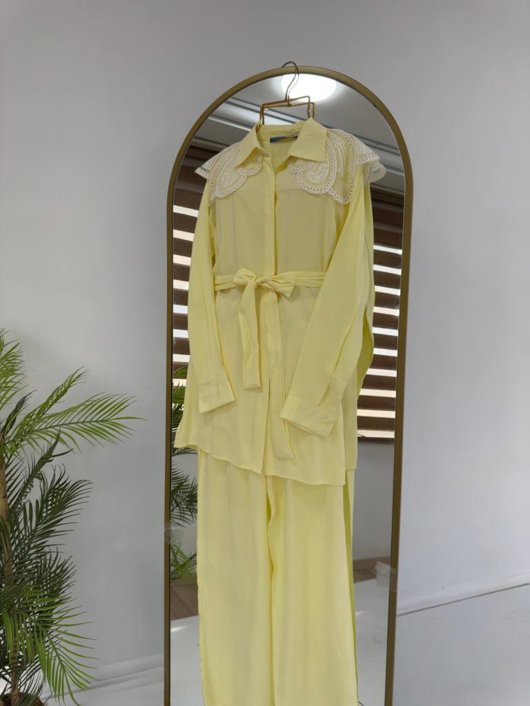 Women's new season tie-up two-piece set G5038 - Yellow